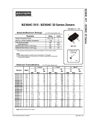 Datasheet BZX84C10 manufacturer Fairchild